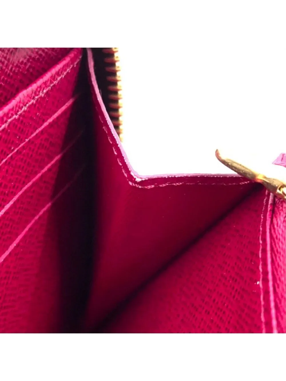 Louis Vuitton Zippy Wallet Monogram Fuchsia Leather Pink Purple Brown Round Gold